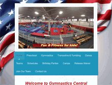 Tablet Screenshot of gymnastics-central.com